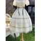 Mademoiselle Pearl Four Leaf Clover and Lime Blouse Apron Overdress JSK and Ops(Reservation/2 Colours/Full Payment Without Shipping)
